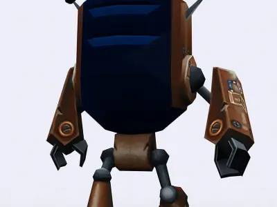 3DRT - Chibii-robot-12 Low-poly 3D model