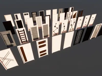 40 Doors Low-poly 3D model