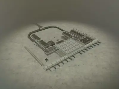 EDDB New Terminal Low-poly 3D model