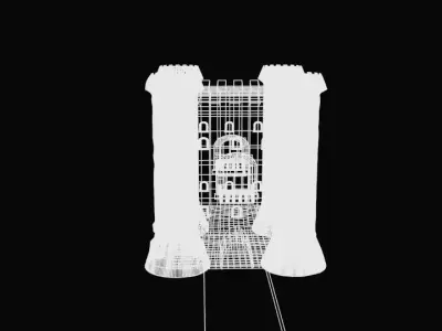 The Old castle Low-poly 3D model