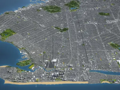 Brooklyn Low-poly 3D model