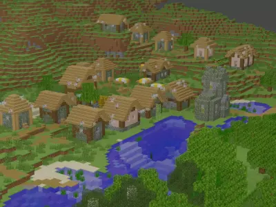 Minecraft Village 3D model
