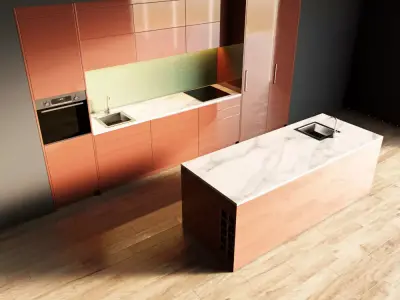 89-Kitchen5 glossy 8 3D model