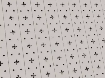 White Painted Wood Planks with Iron Studs PBR Texture