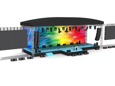Big Outdoor Concert Stage 058 3D model
