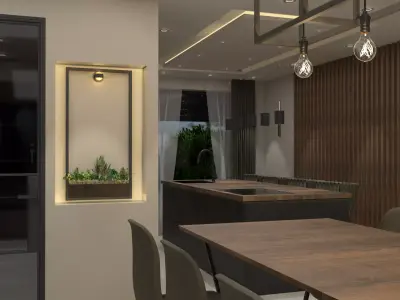 Decorative Interior Frame with Planter 3D model