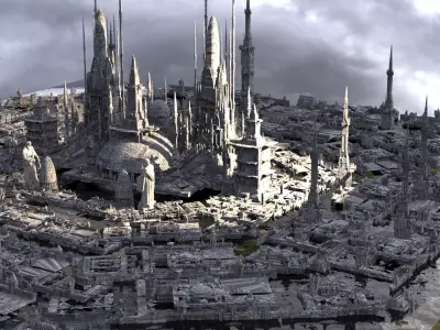 Star war like Advanced City kitabsh 3D model