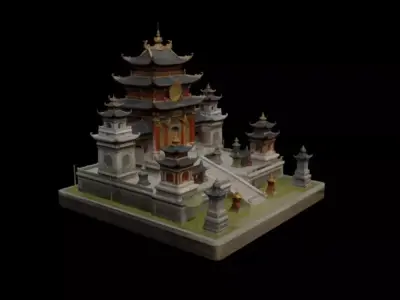  courtyard  pavilion 3D model