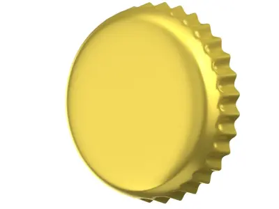 crown bottle cap 3D model