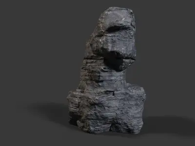 Rock Cliff Low-poly 3D model buy