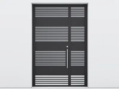 Aluminium door 49 3D model