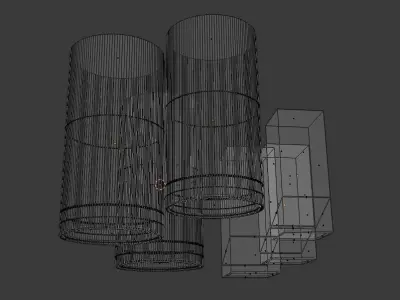  spotlight circle and square spotlight light spot Free 3D model