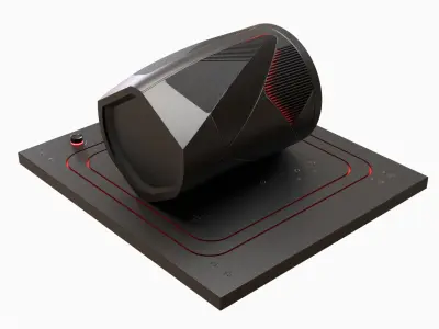 Sci-Fi Futristic Speakers  Low-poly 3D model