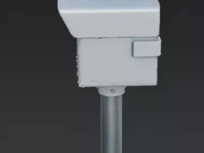 Solar-Powered Traffic Speed Camera 3D Model Low-poly 3D model