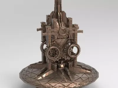 Sci fi Brazil Future Time wheels 3D model