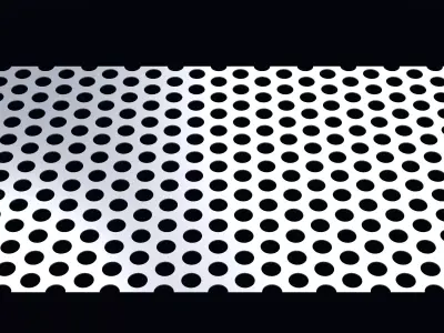 Perforated panel with 38 percent opening 25O100 3D model