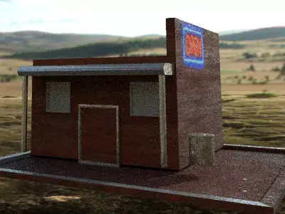 store model building Low-poly 3D model