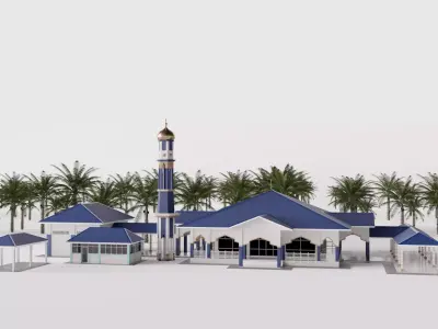 Mosque Low-poly 3D model