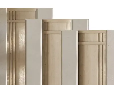 Wall panel wood gypsum 3 3D model