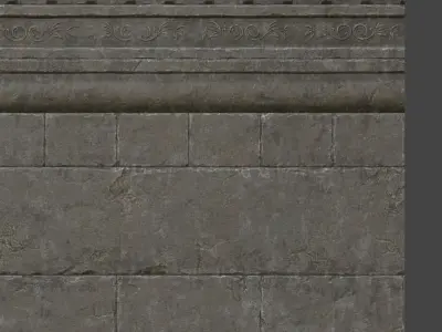 Cathedral Stone Trim Asset pack Free low-poly 3D model