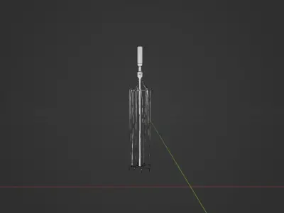 Vintage LED and Edison Bulb - Long - High Poly - Blender  3D model