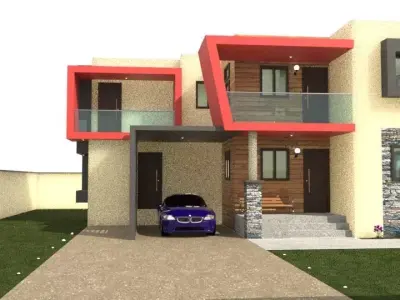 house modern designs in nigeria 3D model