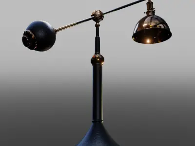 Antique Desk Lamp 3D model