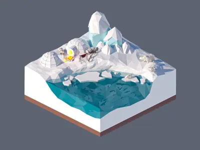 land 51A Low-poly 3D model