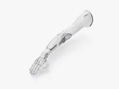 Cyborg female arm 3D model