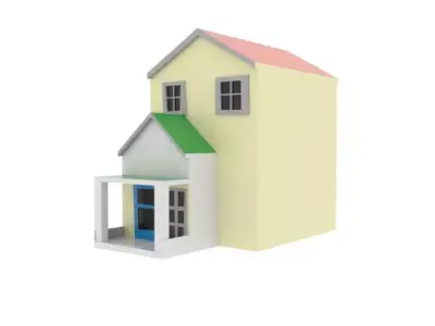 Low-Poly Home 3d Model house Low-poly 3D model