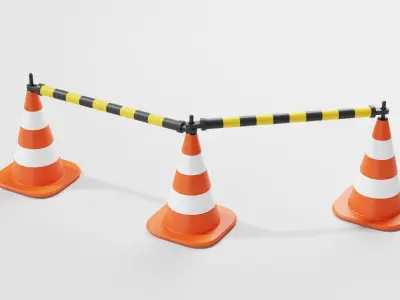 street element cartoon pack vol 2 Low-poly 3D model