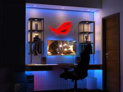 Gaming Room 3D model