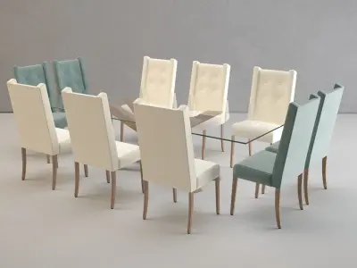 Verona dinning table and chair 3D model