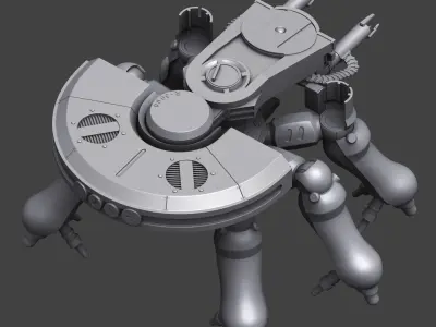 Ghost in the Shell T08A2  Tank Hard surface High-poly 3D model 3D print model