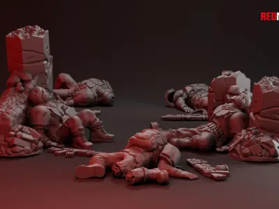 Alpha troops - Slain soldiers 3D print model