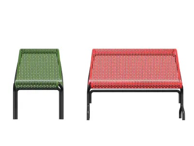 Contour bench metal 3D model