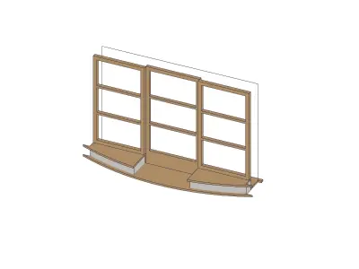 Reception window 3D model