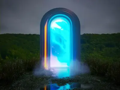 Sci Fi Gate Low-poly 3D model purchase