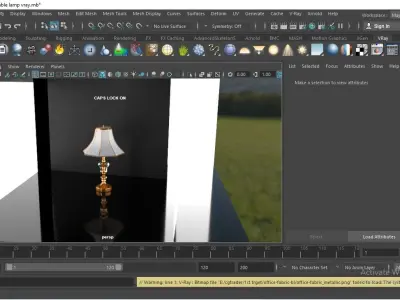 Realistic 3D Table Lamp Model for Product Visualization gaming Low-poly 3D model