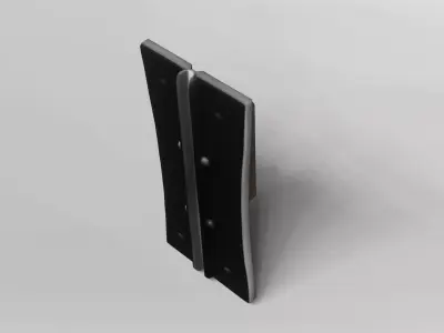 Modern Industrial Door Handle with Wooden Grip 3D model