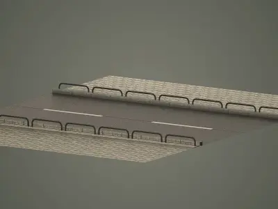 pack road low poly game ready pole board traffic sings city 3D model