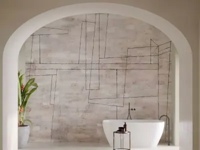 Minimalist Linework Plaster Wall Texture  Texture