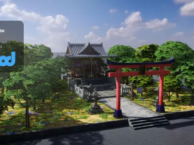 Japanese Shrine Temple 0001 3D model