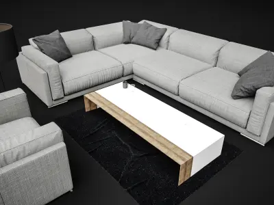 Sofa Set - Spazio Erba Sofa 10 3D model