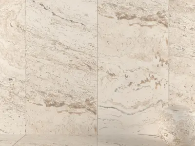 Stone Wall Tiles Antico Ivory 120x270 Set 2 Texture