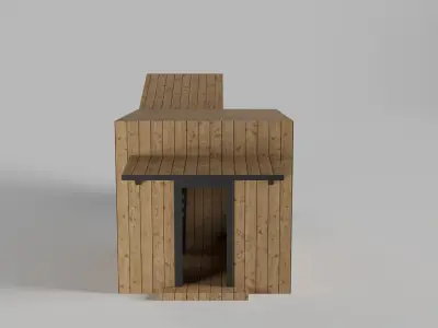 Wooden Playhouse 3D model purchase