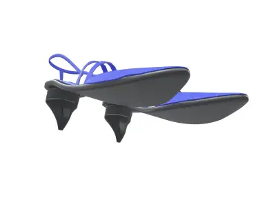 Medium Heel Shoes v2 007 Low-poly 3D model