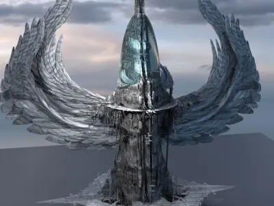 Art Deco Deep sea Rapture Winged city   3D model