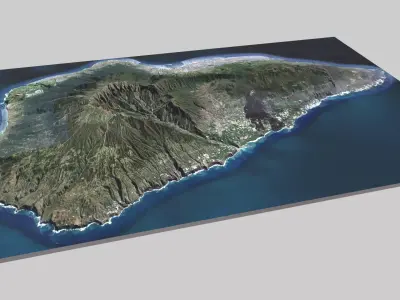 La Palma island Canary Islands Spain 3D model