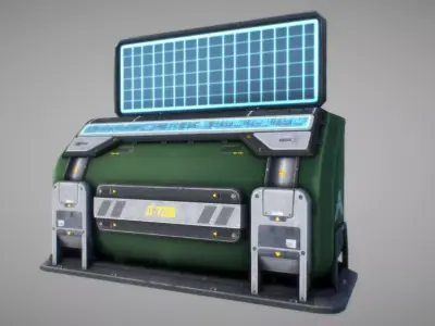 Sci Fi Console 01 Low-poly 3D model